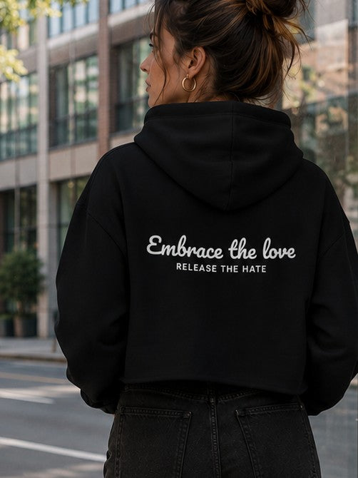 Antihate Crop Hoodie