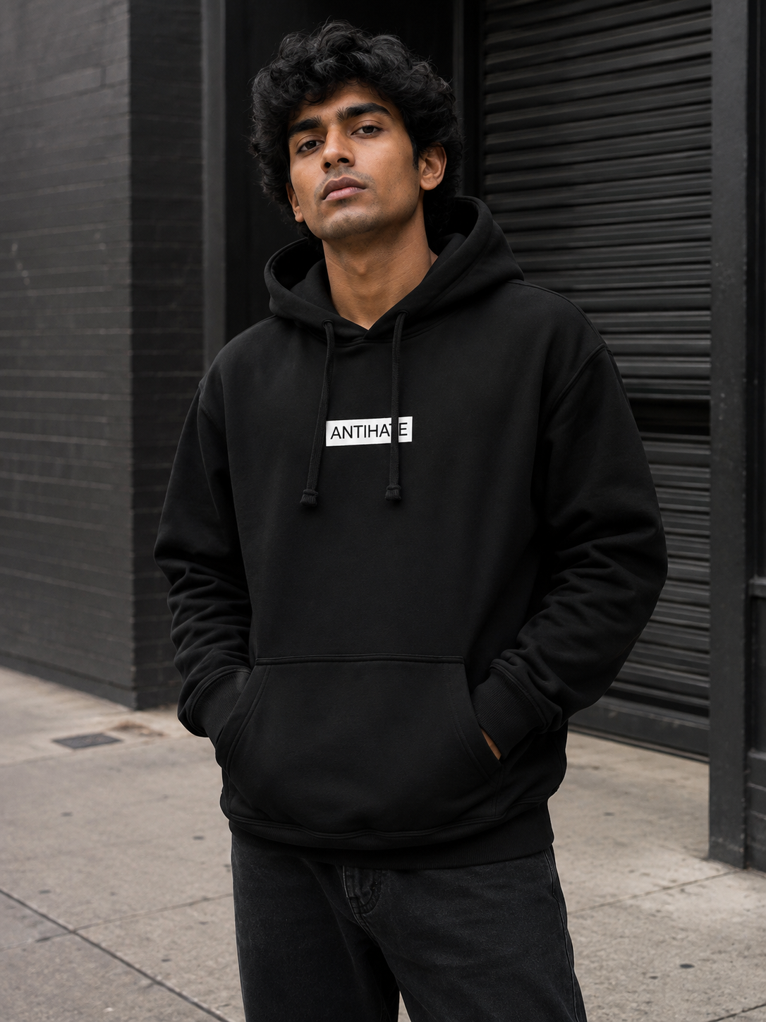 Antihate Hoodie Black